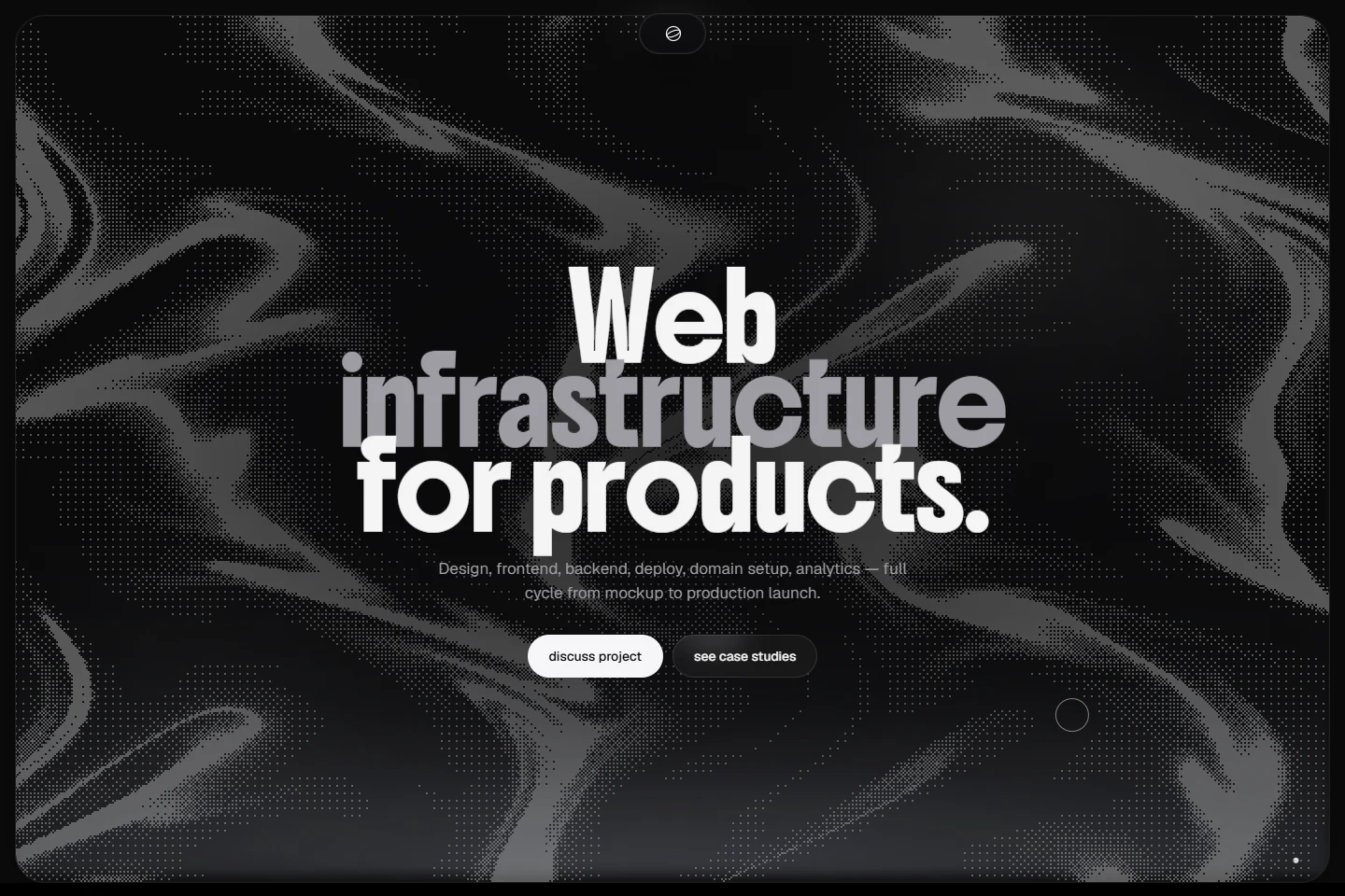 SHOU web development website with expressive typography